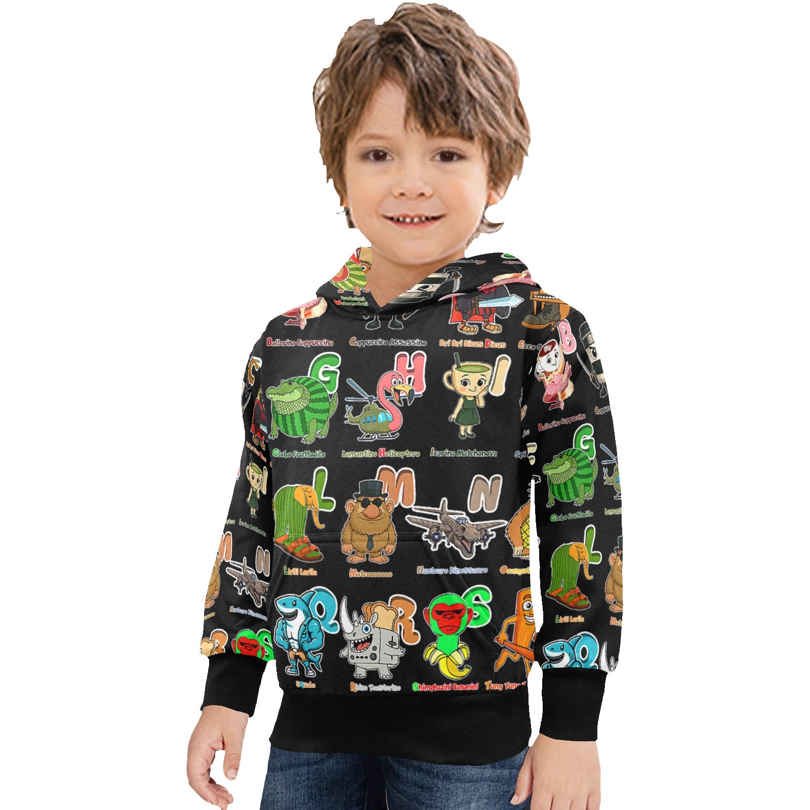 Italian Brainrot Long Sleeve | Little Boys Hoodie