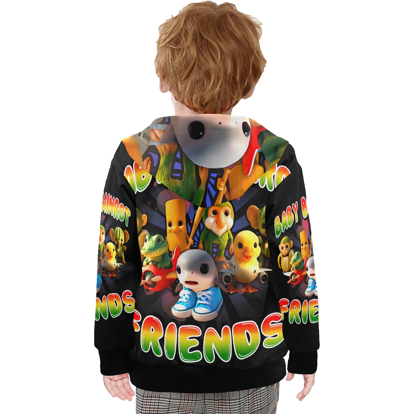 Little Boys Zip-Up Hoodie (Ages 2–7) | Italian Brainrot