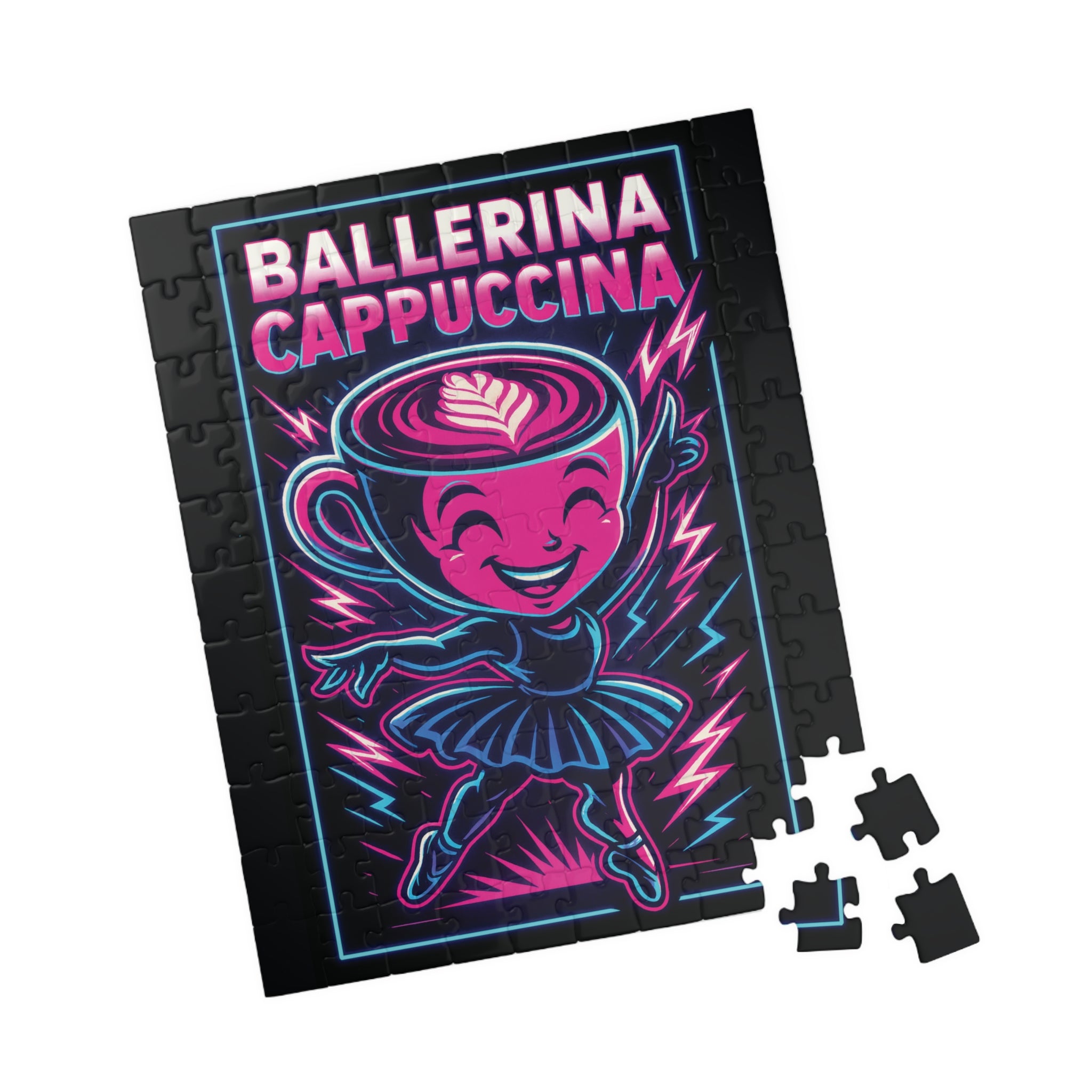 Kids Jigsaw Puzzle | Neon Style | Italian Brainrot | Ballerina Cappuccina | Play, Solve, Frame & Display!
