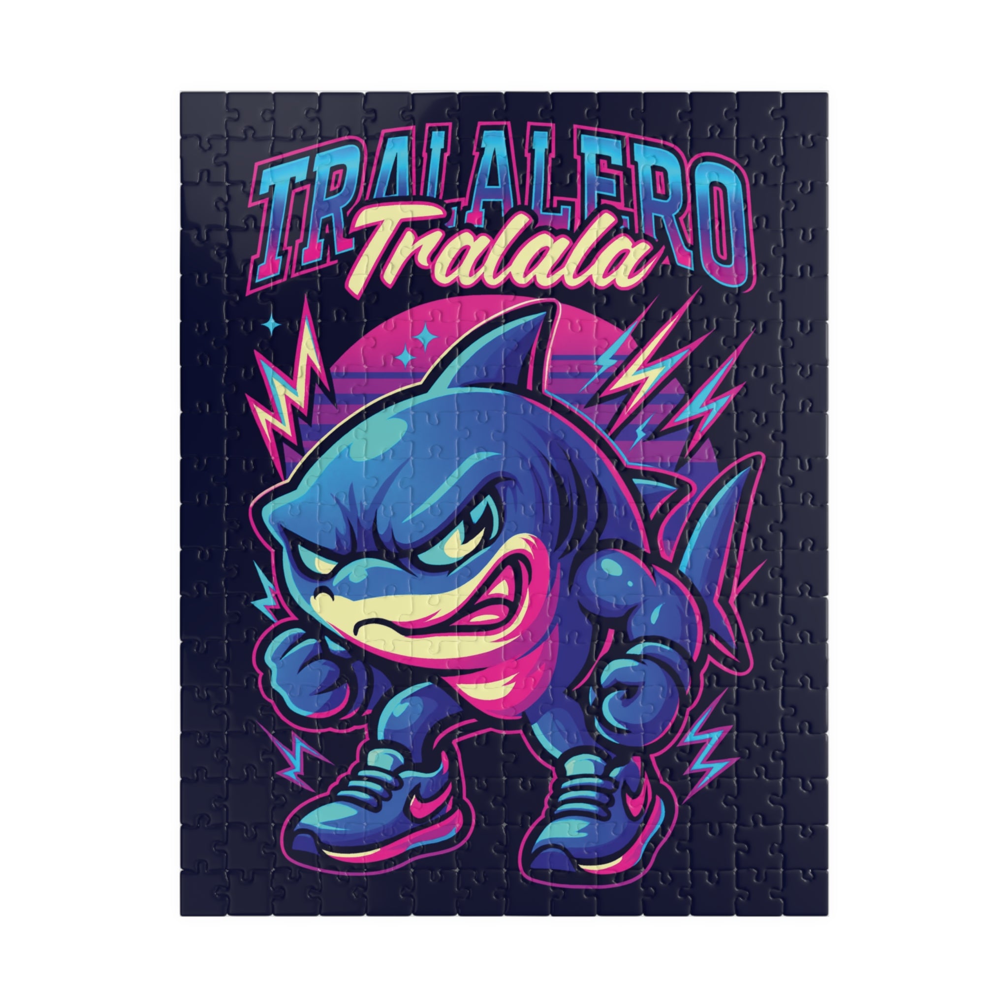 Kids Jigsaw Puzzle | Neon Style Italian Brainrot | Tralalero Tralala | Play, Solve, Frame & Display!