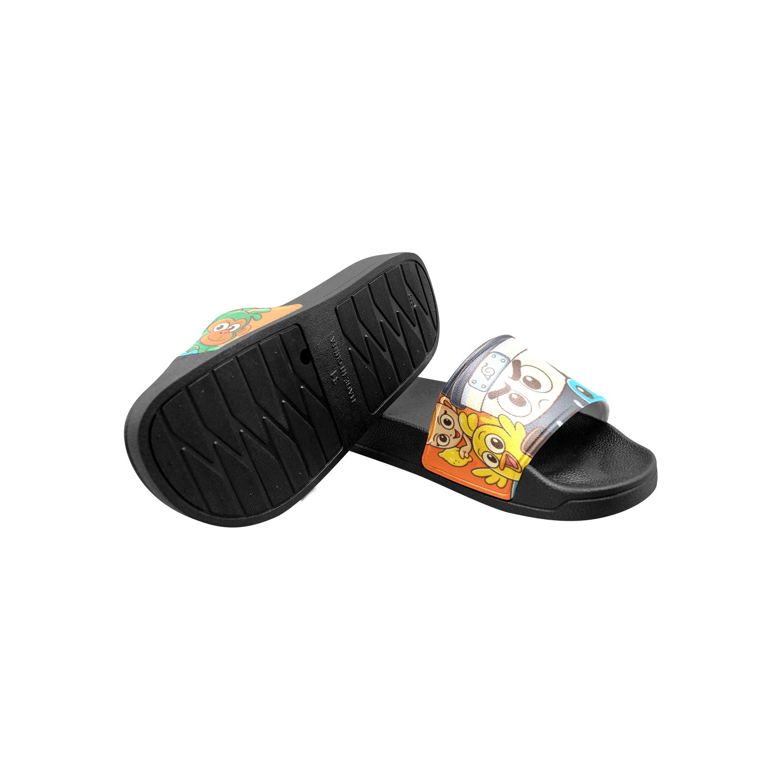 Kids Slippers | Soft Slip-On Sandals | Fun Italian Brainrot Cartoon Design