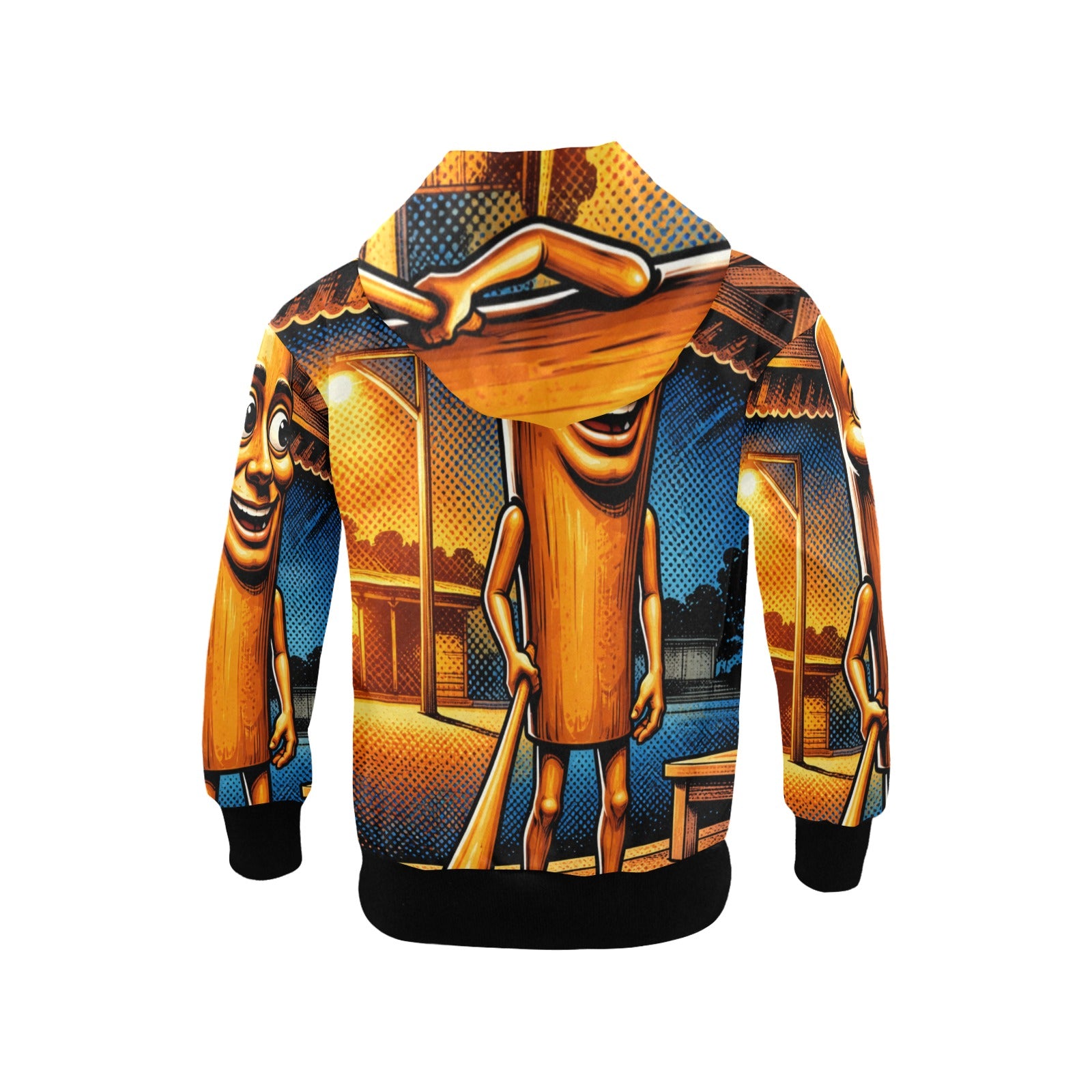 Little Boys Zip-Up Hoodie (Ages 2–7) | Cartoon Italian Brainrot, Tung Tung Tung Sahur