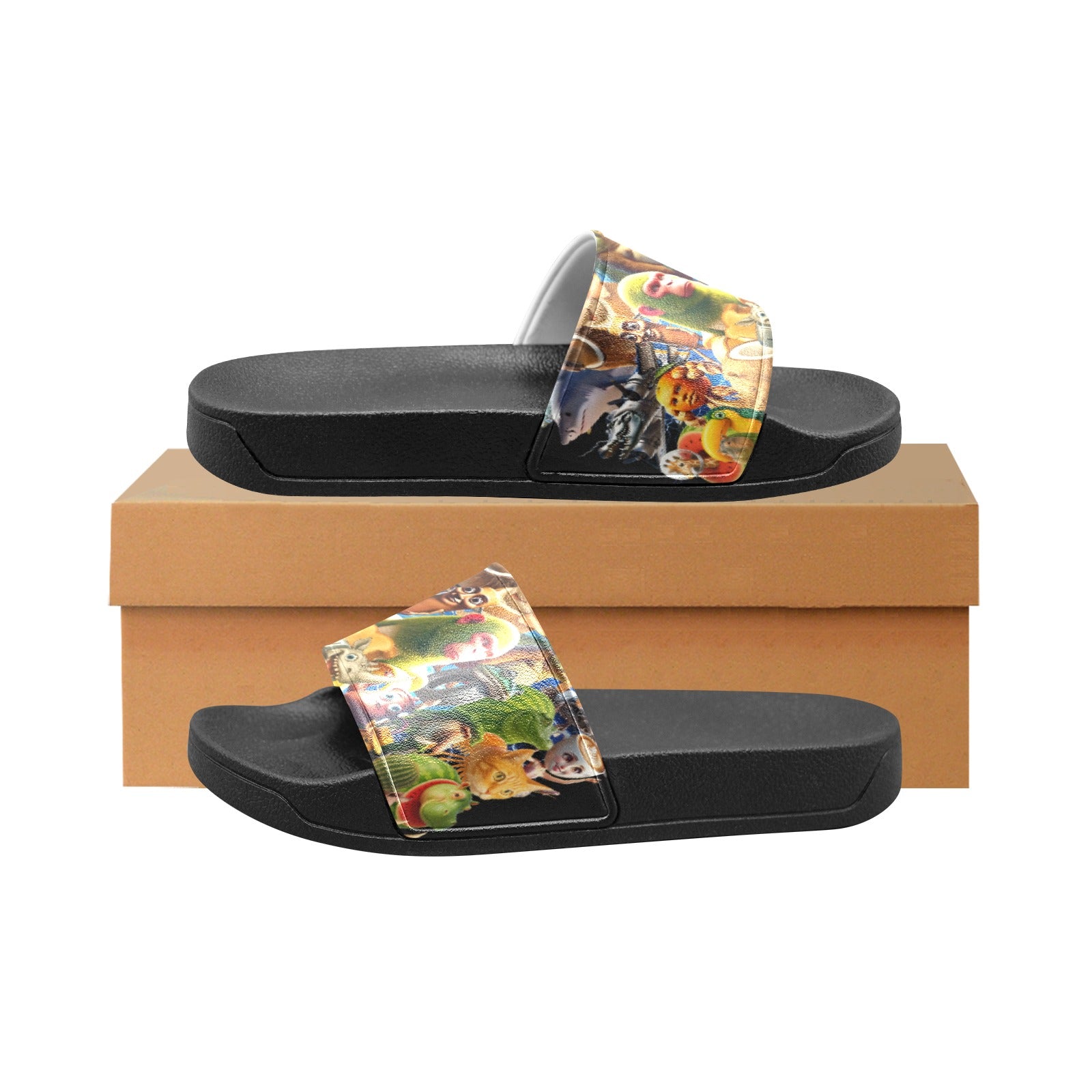 Kids Slippers | Soft Slip-On Sandals | Italian Brainrot Design