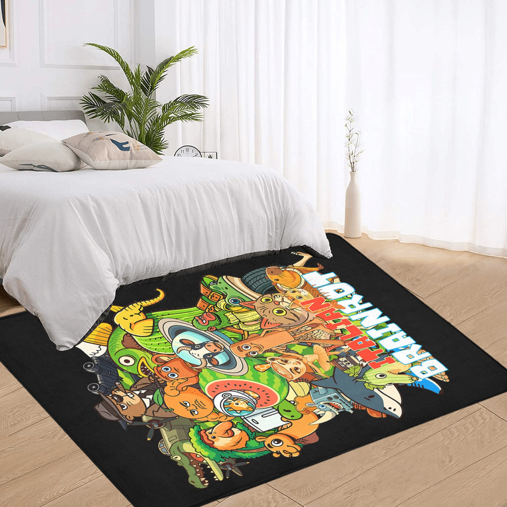 Gaming Room Area Rug | Cartoon Italian Brainrot Themed | Youth Gamer Bedroom Mat