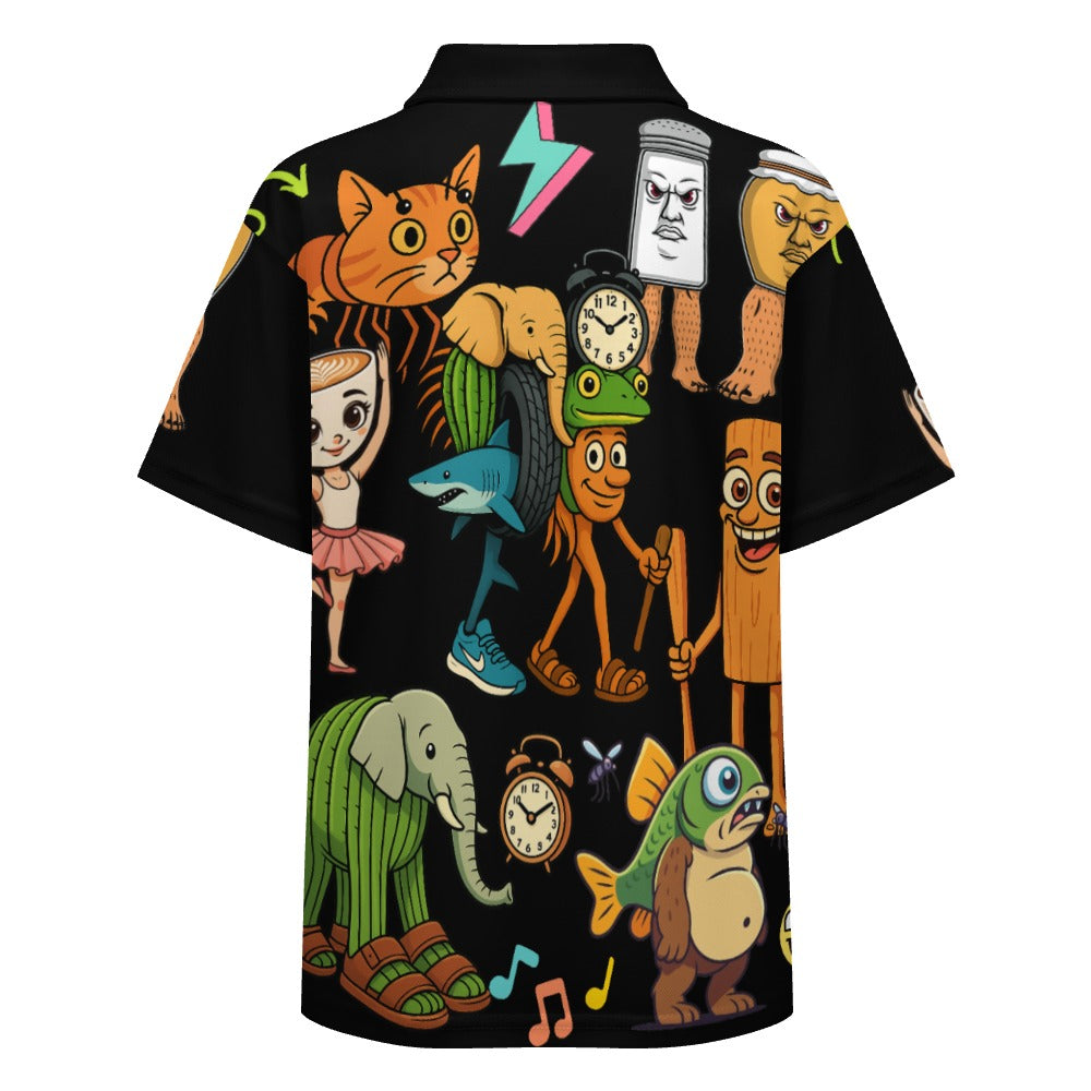 Polo Buttoned Shirt | Italian Brainrot Design | All Ages