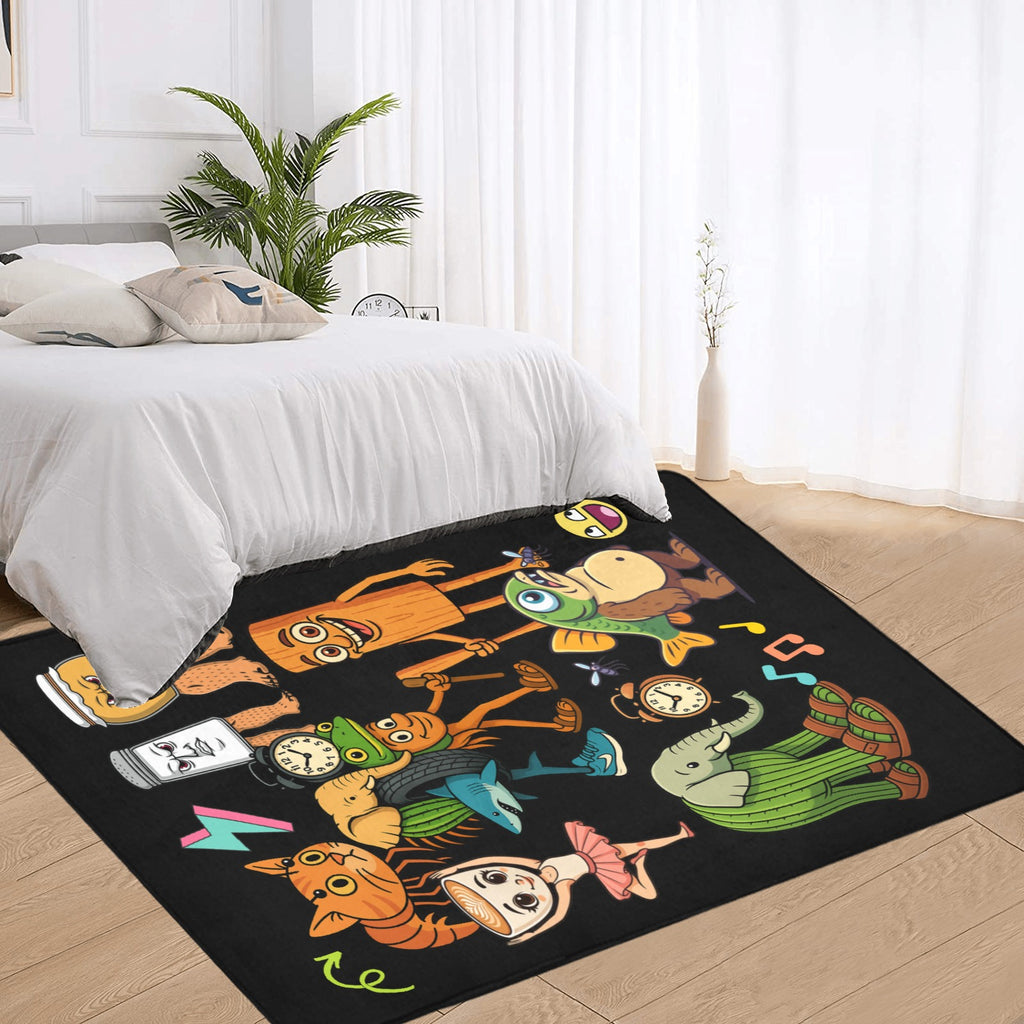 Gaming Room Area Rug | Cartoon Italian Brainrot Themed | Kids Gamer Bedroom Mat