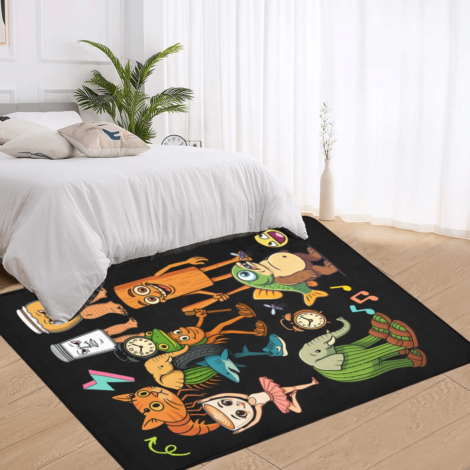 Gaming Room Area Rug | Cartoon Italian Brainrot Themed | Kids Gamer Bedroom Mat