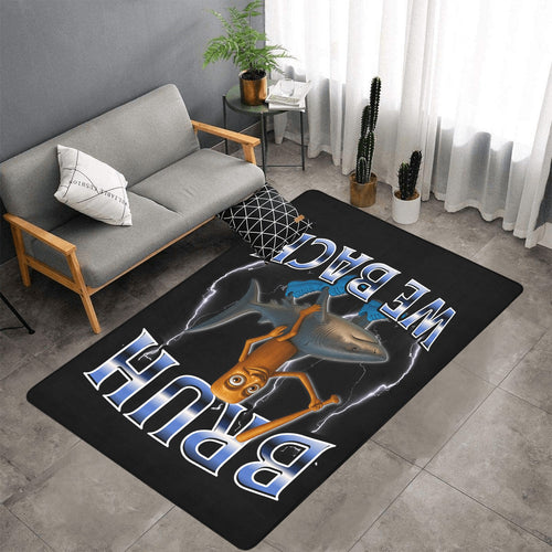 Gaming Room Area Rug | Italian Brainrot Themed | Youth Gamer Bedroom Mat | Bruh We Back Design