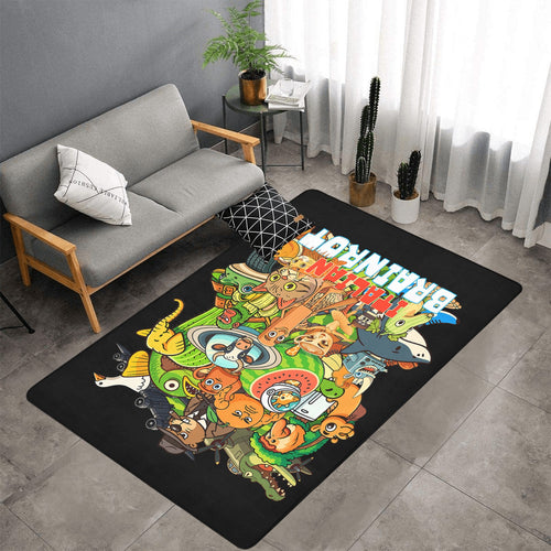 Gaming Room Area Rug | Cartoon Italian Brainrot Themed | Youth Gamer Bedroom Mat