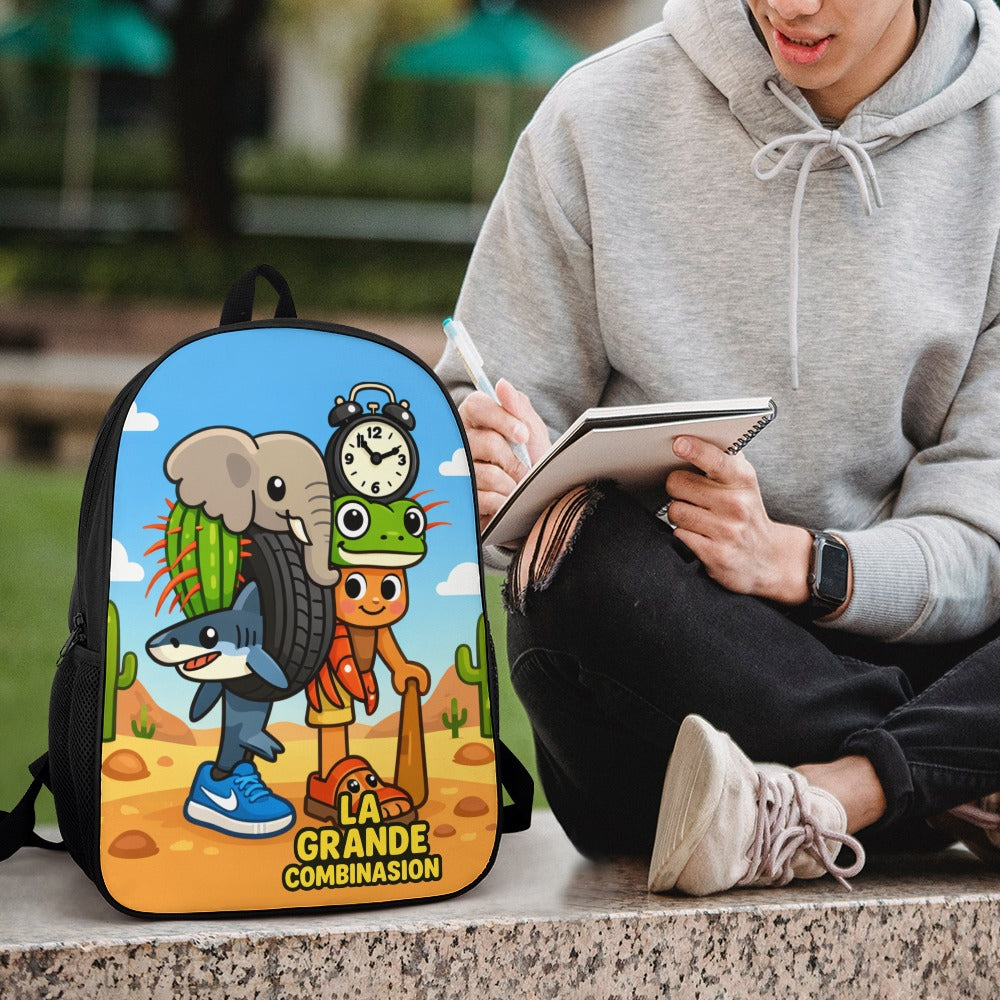 Italian Brainrot Backpack | Shoulder School Bag | Cartoon La Grande Combinasion