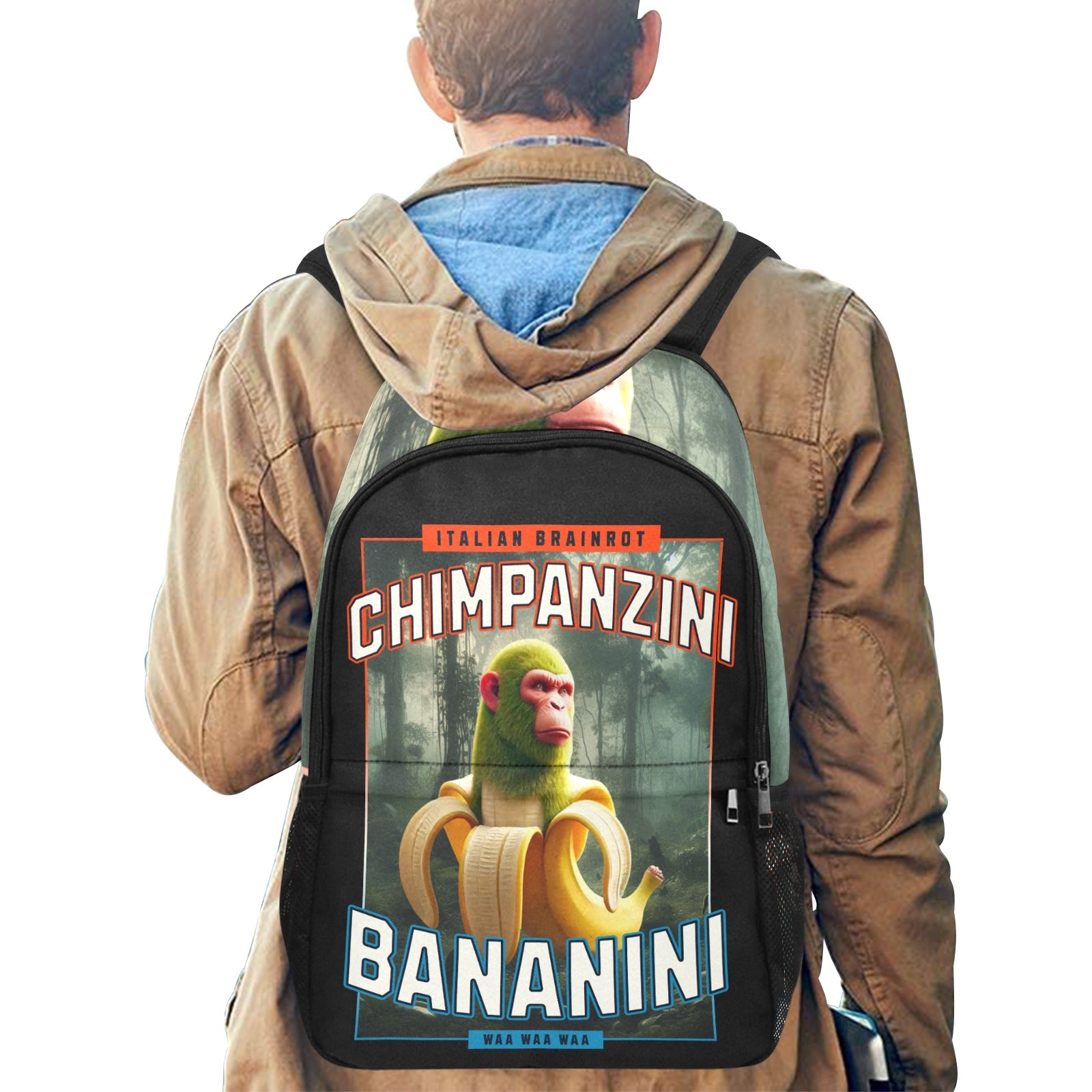 Italian Brainrot Kids Backpack | Trendy Youth Streetcore, featuring Chimpanzini Bananini