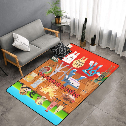 Gaming Room Area Rug | Steal A Brainrot | Roblox Game Themed | Youth Gamer Bedroom Mat