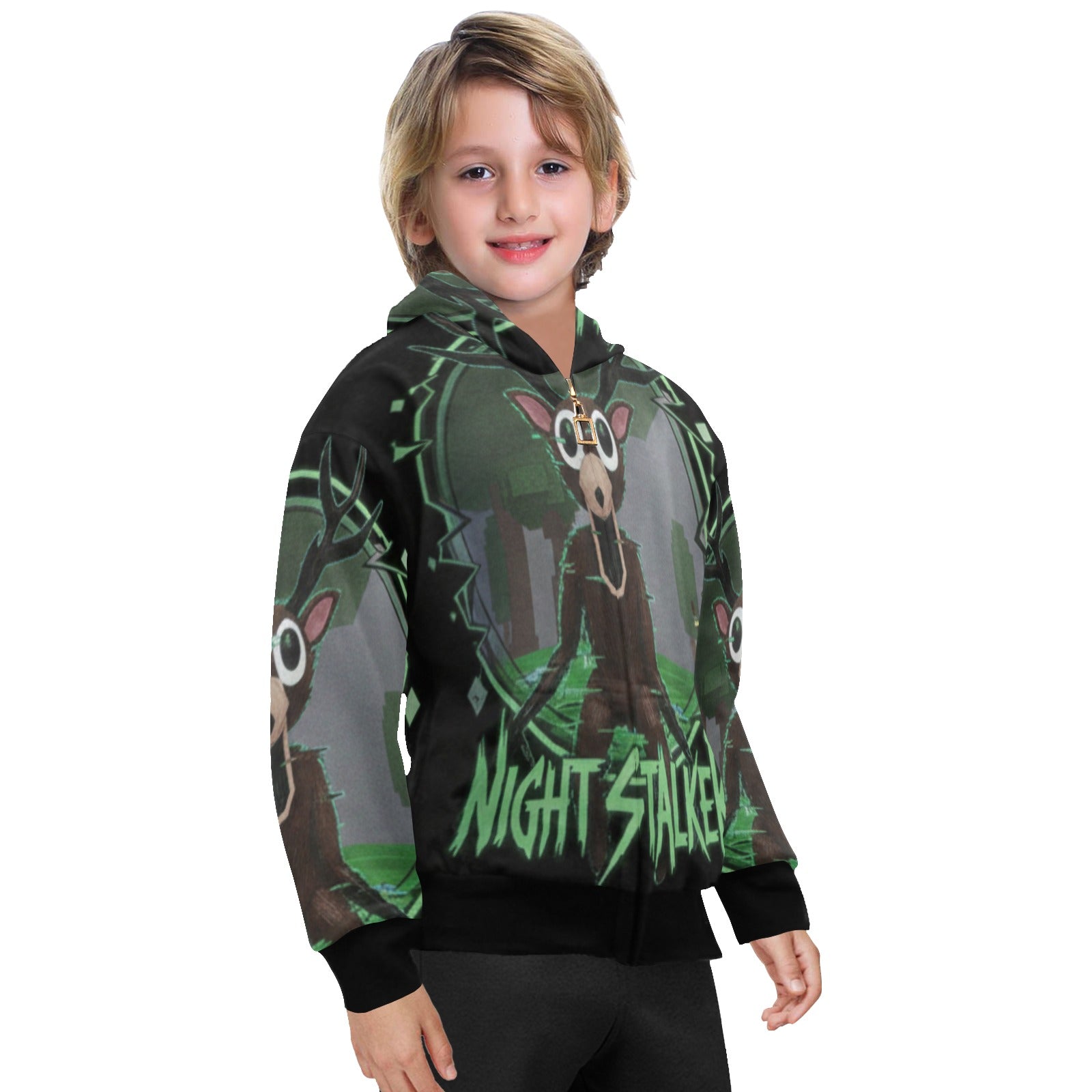 99 Nights In the Forest | Big Boys’ Zip-Up Hoodie | Trendy Street Core Zip Hoodie for Kids | Youth Graphic Hoodie | Roblox Game