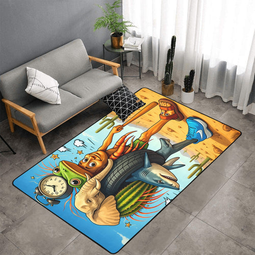 Gaming Room Area Rug | Italian Brainrot Themed | Youth Gamer Bedroom Mat | La Grande Combinasion
