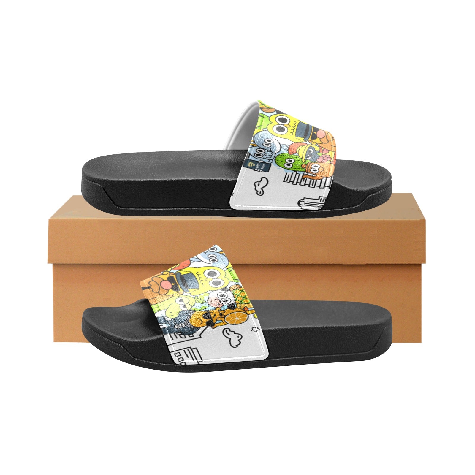 Kids Slippers | Soft Slip-On Sandals | Italian Brainrot Cartoon Design