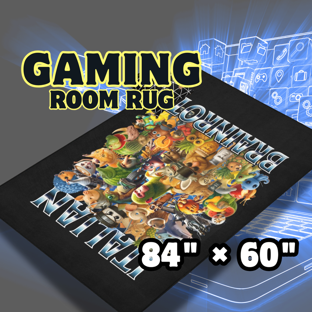 Gaming Room Area Rug | Italian Brainrot Themed | Youth Gamer Bedroom Mat