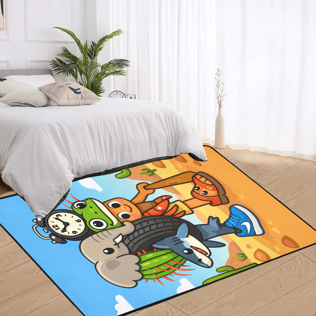 Gaming Room Area Rug | Italian Brainrot Themed | Kids Gamer Bedroom Mat | Cute La Grande Combinasion
