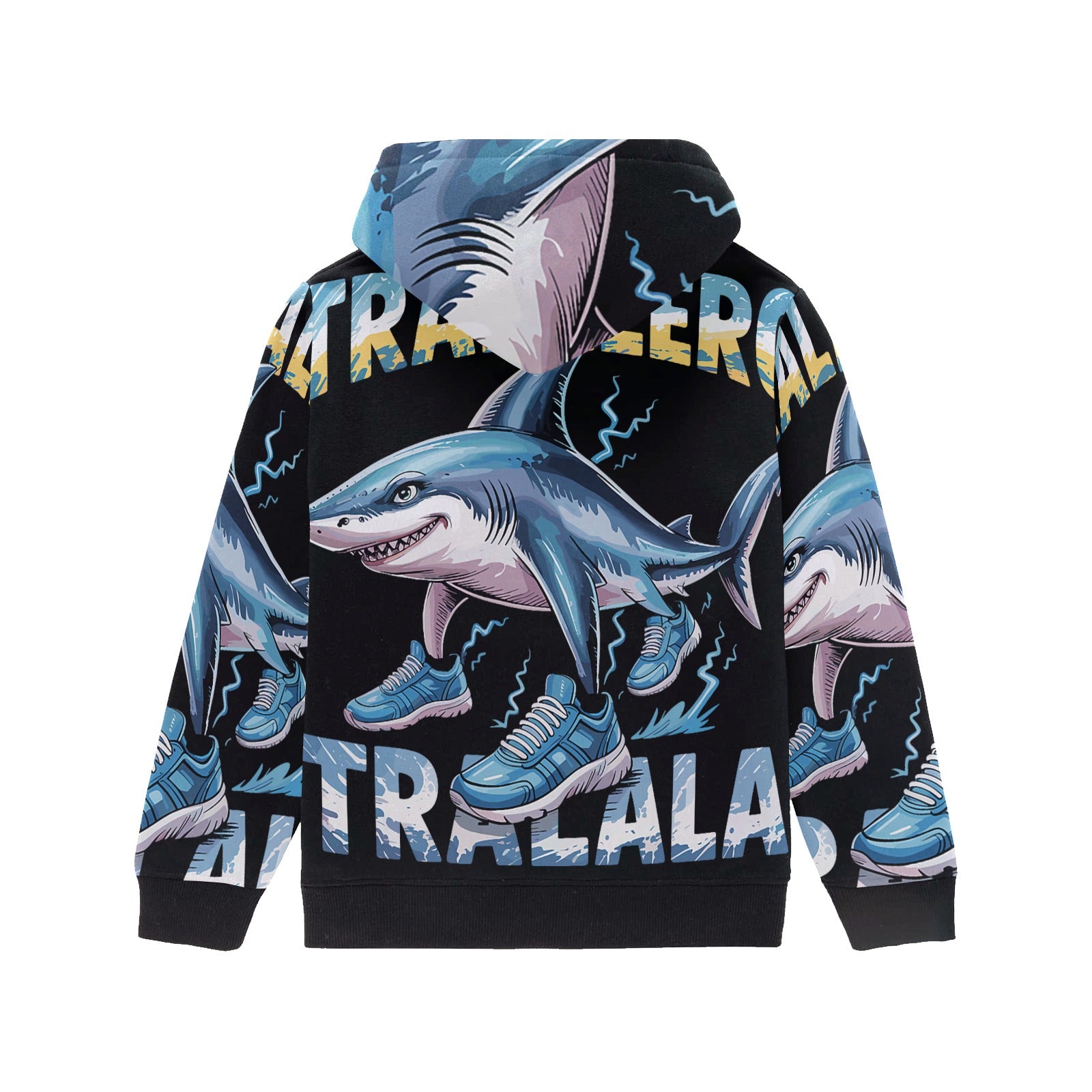 Youth Long Sleeve Hoodie | Italian Brainrot Design | Tralalero Tralala