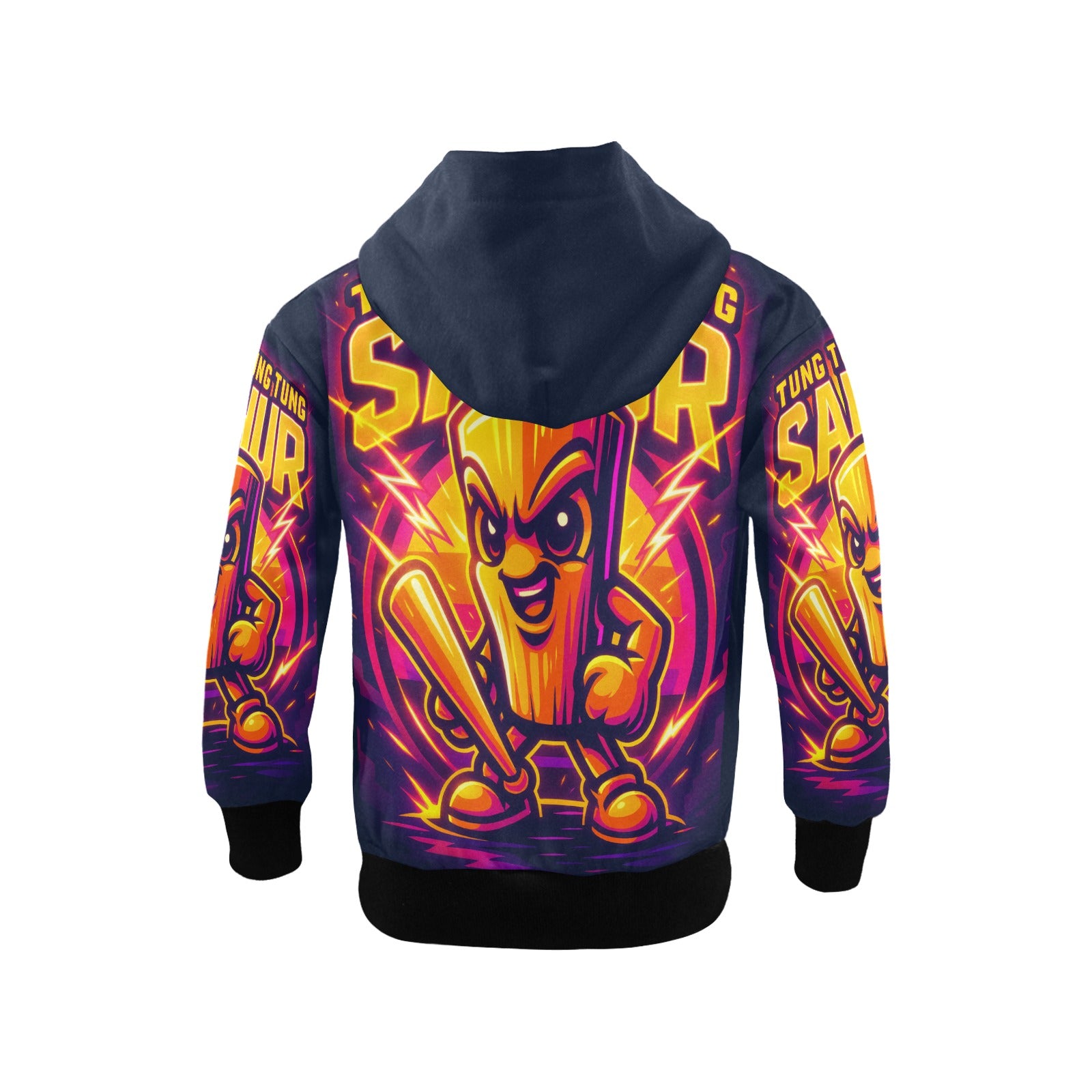 Italian Brainrot Big Boys’ Zip-Up Hoodie | Trendy Street Core Zip Hoodie for Kids | Youth Graphic Hoodie