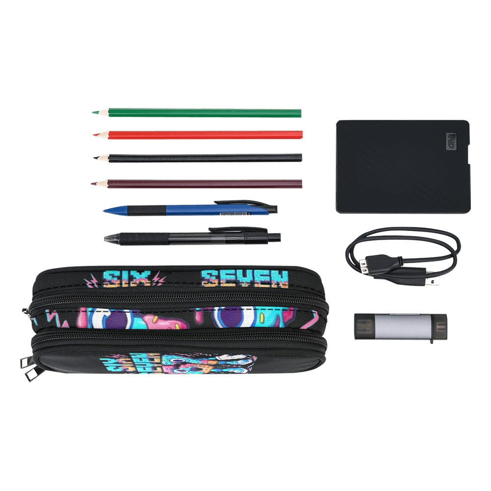 Back to School Viral Meme Aesthetic Pencil Case | Six Seven Meme | 6 7 Ice-Cream Drip