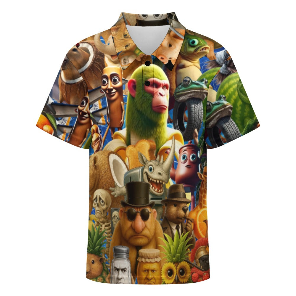 Polo Buttoned Shirt | Italian Brainrot Design | Ages 2+