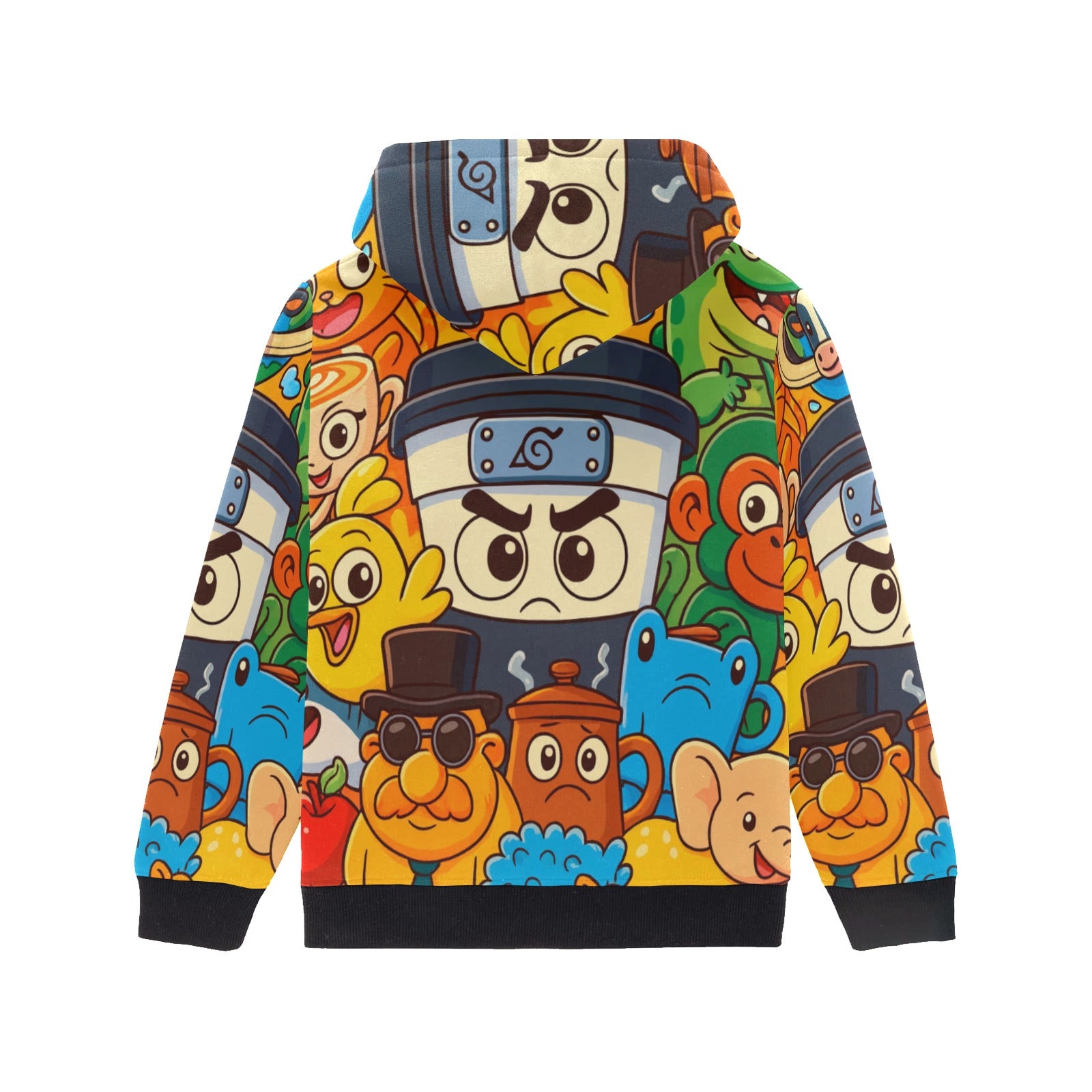 Youth Long Sleeve Hoodie | Italian Brainrot Cartoon Design