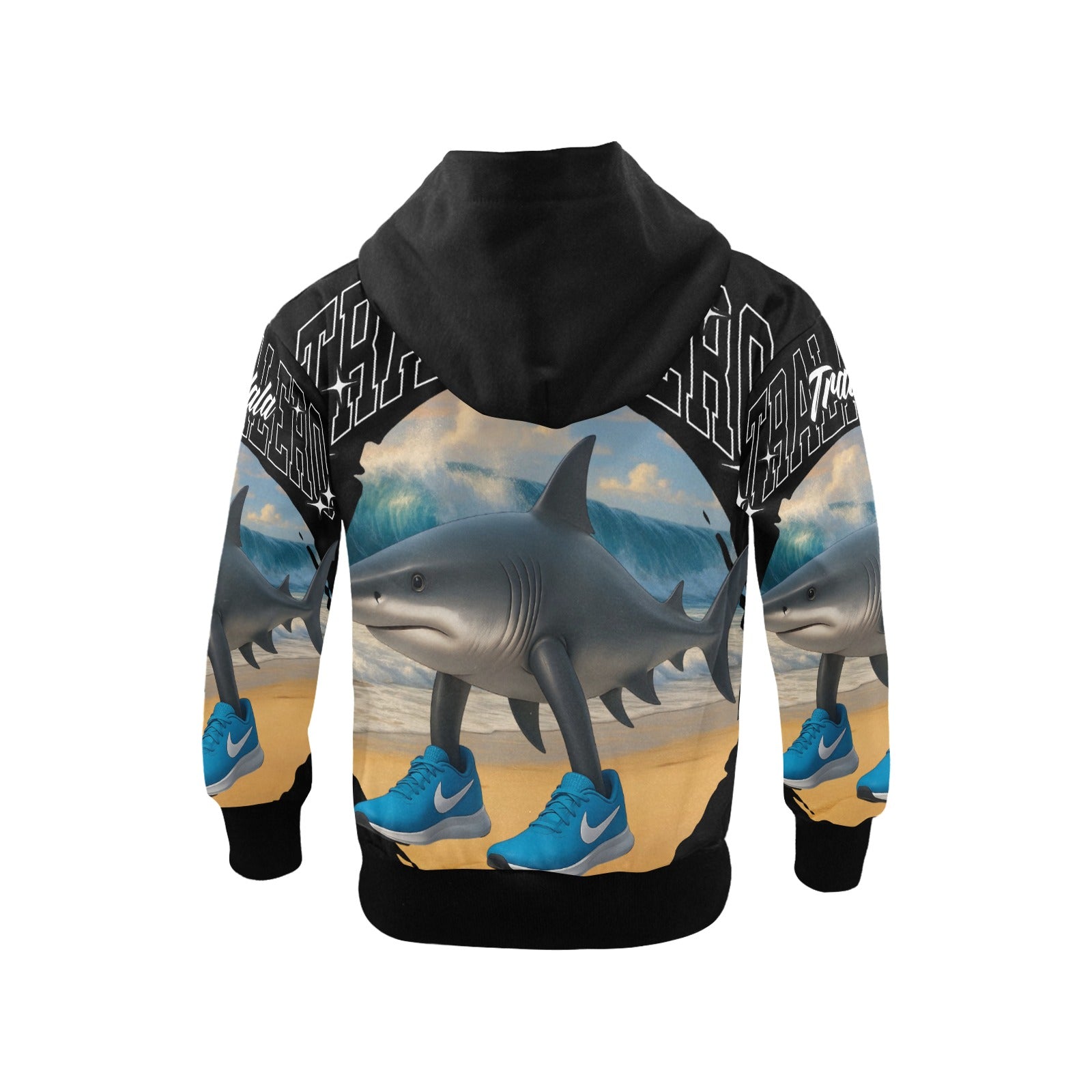 Italian Brainrot Big Boys’ Zip-Up Hoodie | Trendy Street Core Zip Hoodie for Kids | Youth Graphic Hoodie | Tralalero Tralala