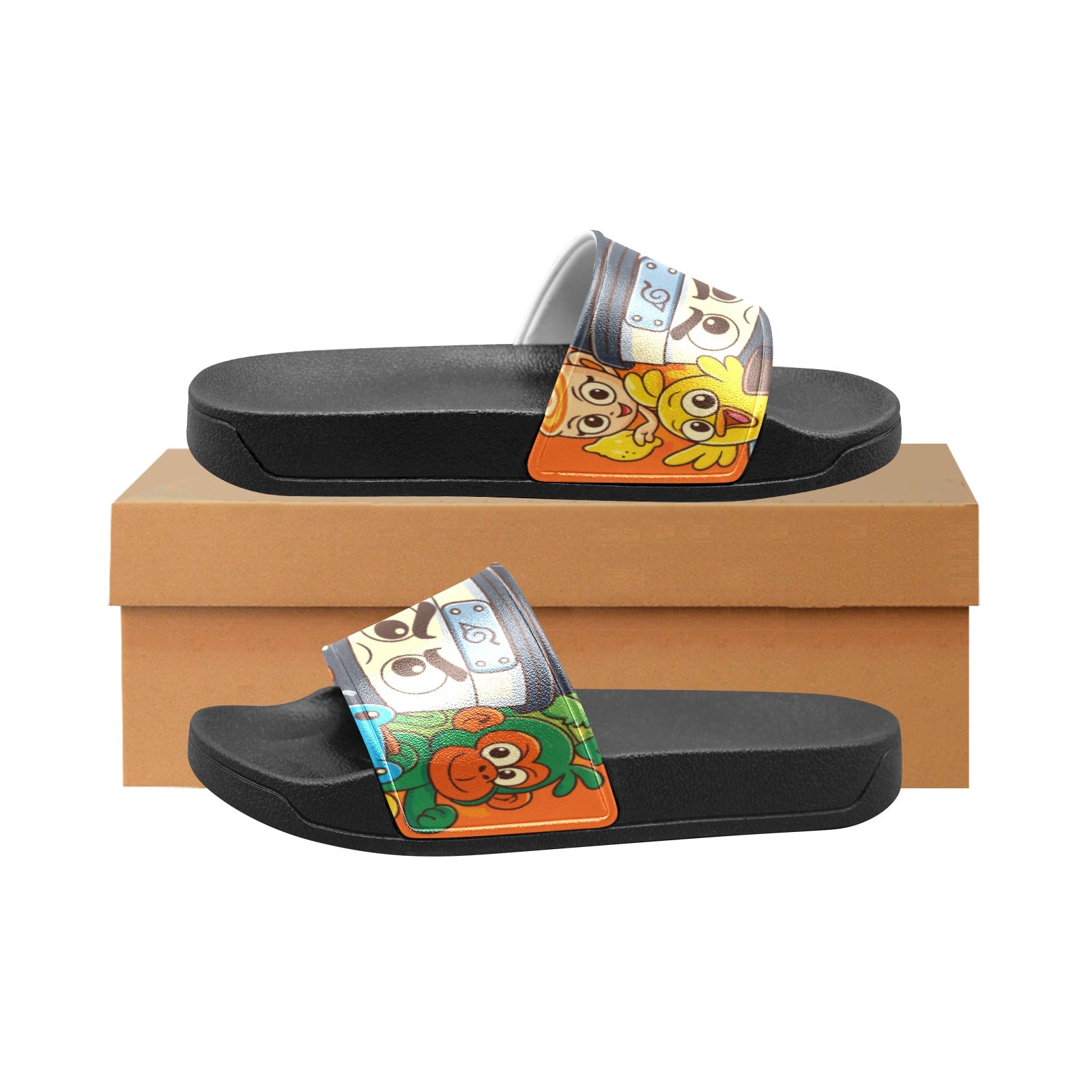 Kids Slippers | Soft Slip-On Sandals | Fun Italian Brainrot Cartoon Design