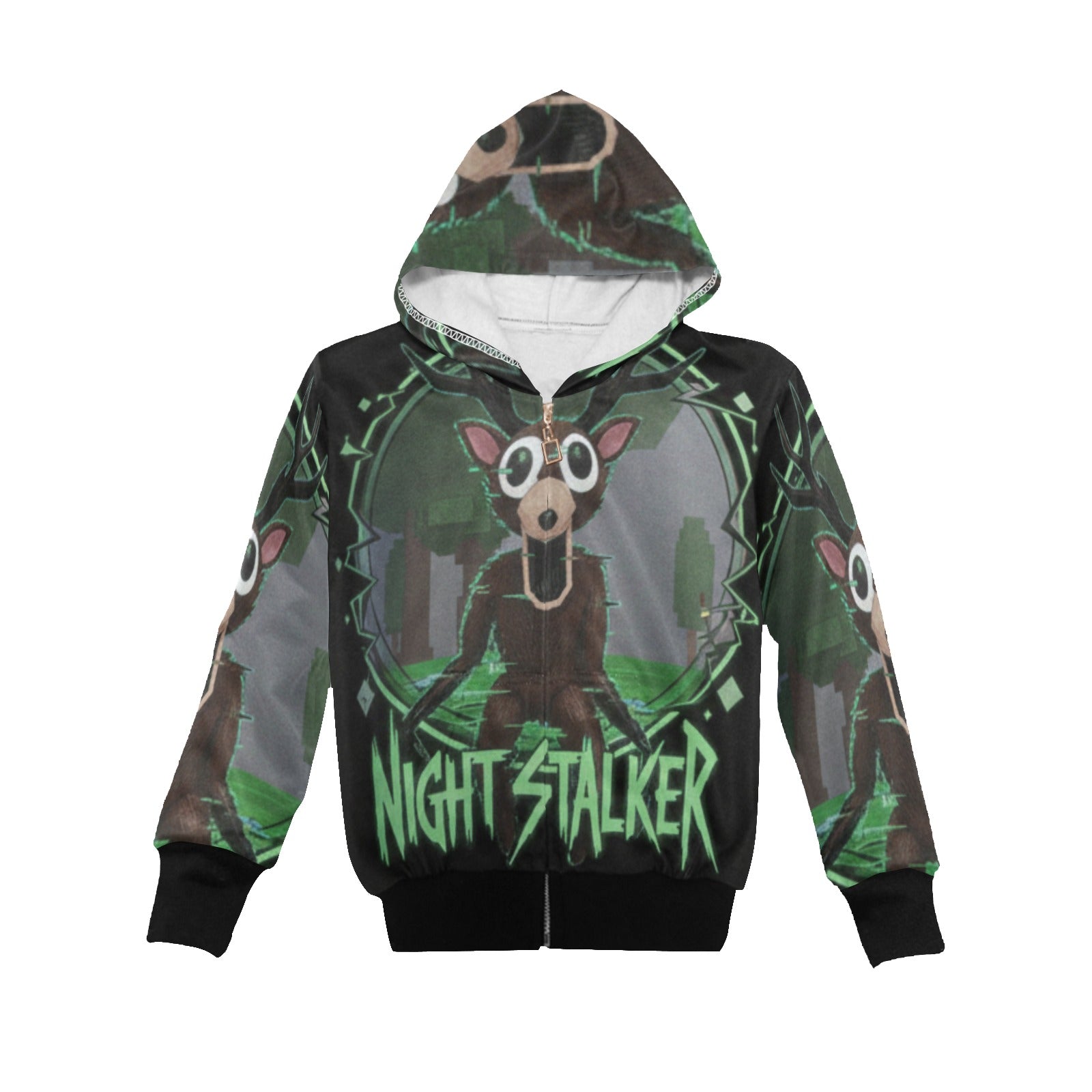 99 Nights In the Forest | Big Boys’ Zip-Up Hoodie | Trendy Street Core Zip Hoodie for Kids | Youth Graphic Hoodie | Roblox Game