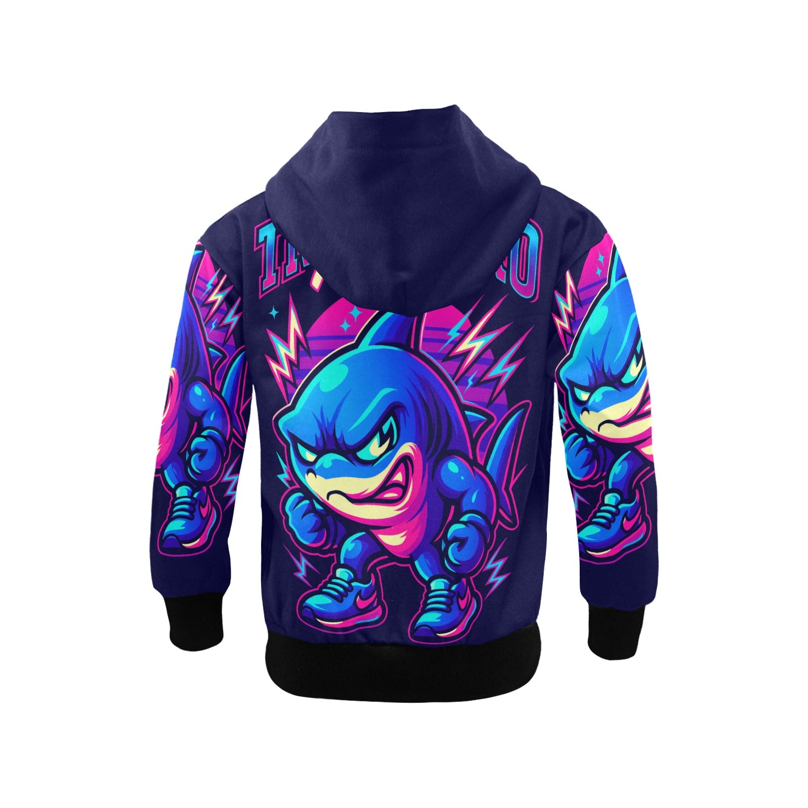 Italian Brainrot Big Boys’ Zip-Up Hoodie | Trendy Street Core Zip Hoodie for Kids | Youth Graphic Hoodie | Tralalero Tralala