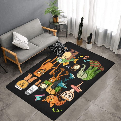 Gaming Room Area Rug | Cartoon Italian Brainrot Themed | Kids Gamer Bedroom Mat