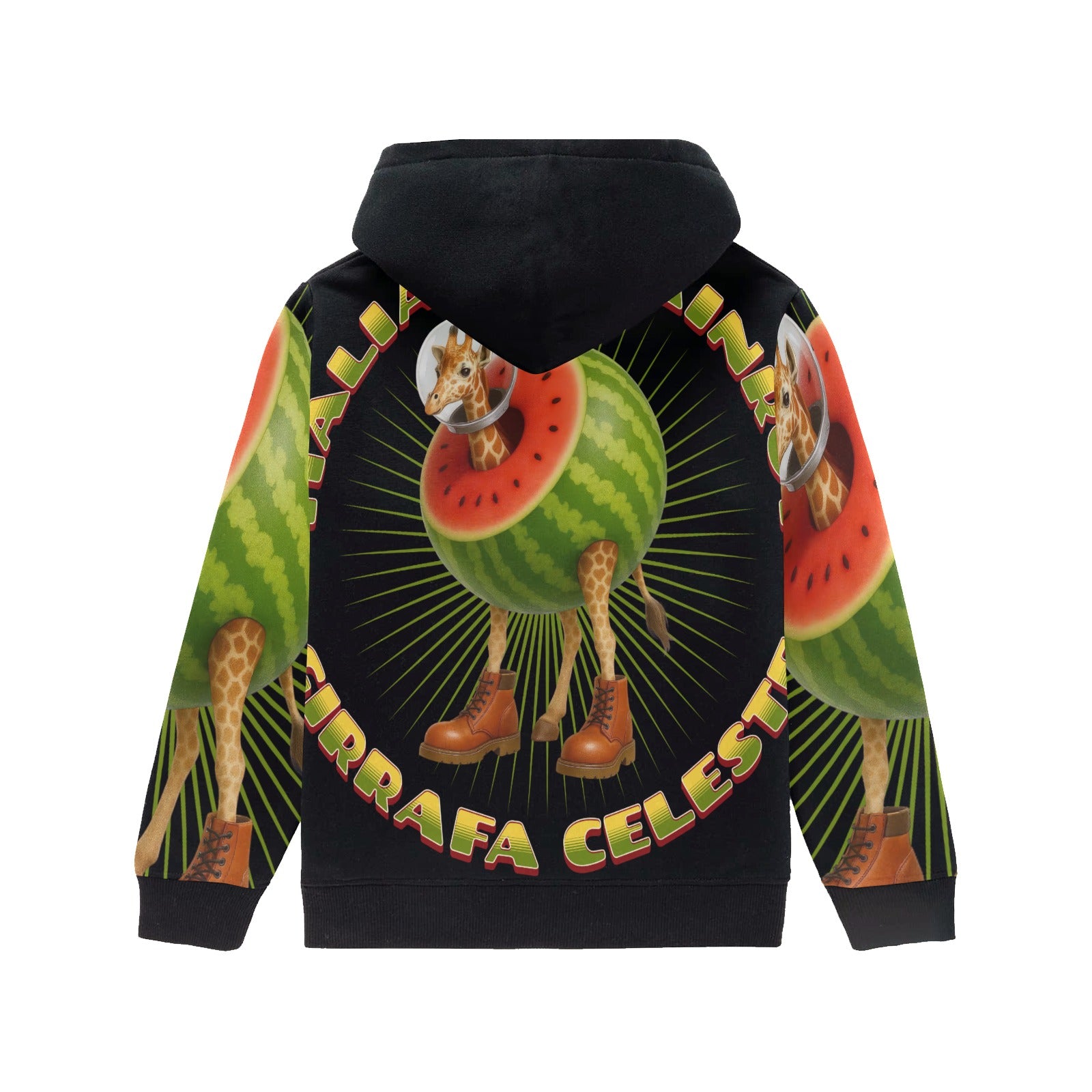 Youth Long Sleeve Hoodie | Italian Brainrot Design | Girafa Celeste