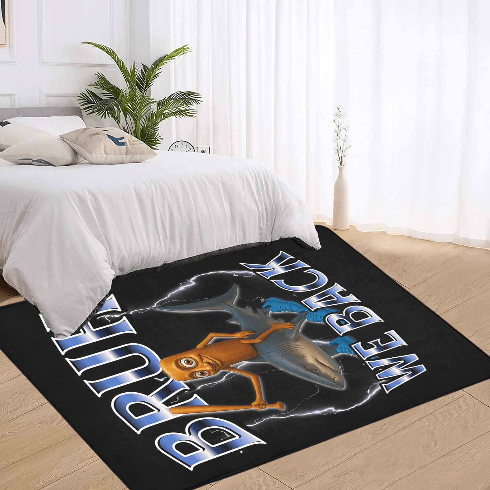 Gaming Room Area Rug | Italian Brainrot Themed | Youth Gamer Bedroom Mat | Bruh We Back Design