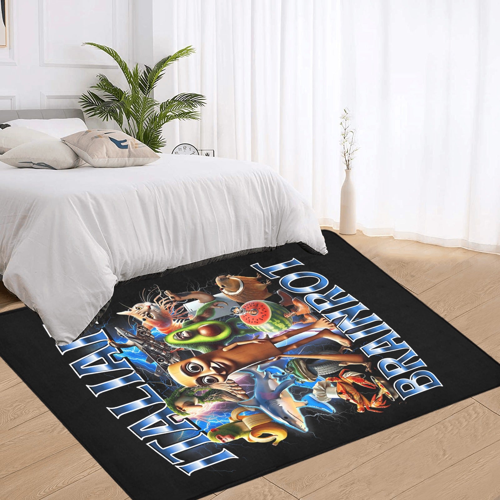 Gaming Room Area Rug | Italian Brainrot Themed | Youth Gamer Bedroom Mat